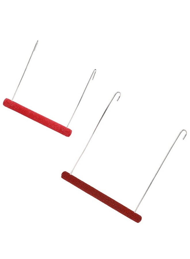 ويستيرن إرا أرجوحة خشبية طبيعية مرحة مع منصة تعليق على القفص، للتسلق، وممارسة التمارين الرياضية على شكل مجثم رملي للطيور (صغيرة وكبيرة) (عبوة من قطعتين) - Image 1