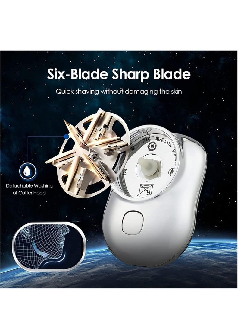 ELTRAZONE Mini&Portable Electric Shaver, New Pocket Portable Electric Shave, Magic USB Mini Shaver Electric Razor For Men, Rechargeable Travel Razors For Men Electric Shaver For Shaving Face(Green) - Image 4