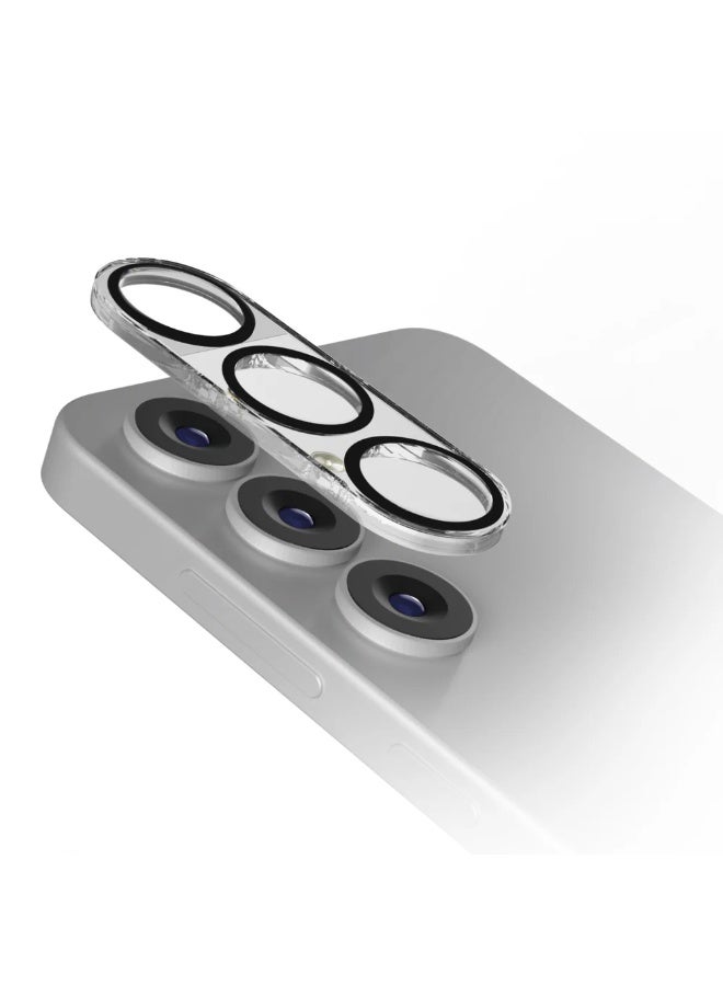 واقي عدسة الكاميرا لموبايل جالكسي اس 24 (Galaxy S24)، زجاج مقوى بدرجة صلابة 9، مضاد للخدش، مناسب للجراب، لا يؤثر على اللقطات الليلية، شفاف HD - Image 1