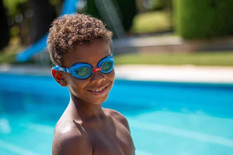 Zoggs Ripper Junior Kids UV Anti Fog Swimming Goggles (6-14 Years) Blue/Red - Image 2