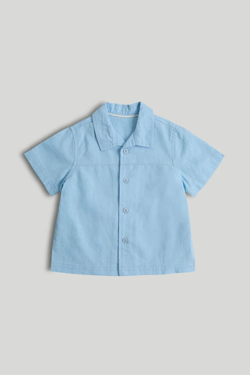 مذركير قميص كتان أزرق