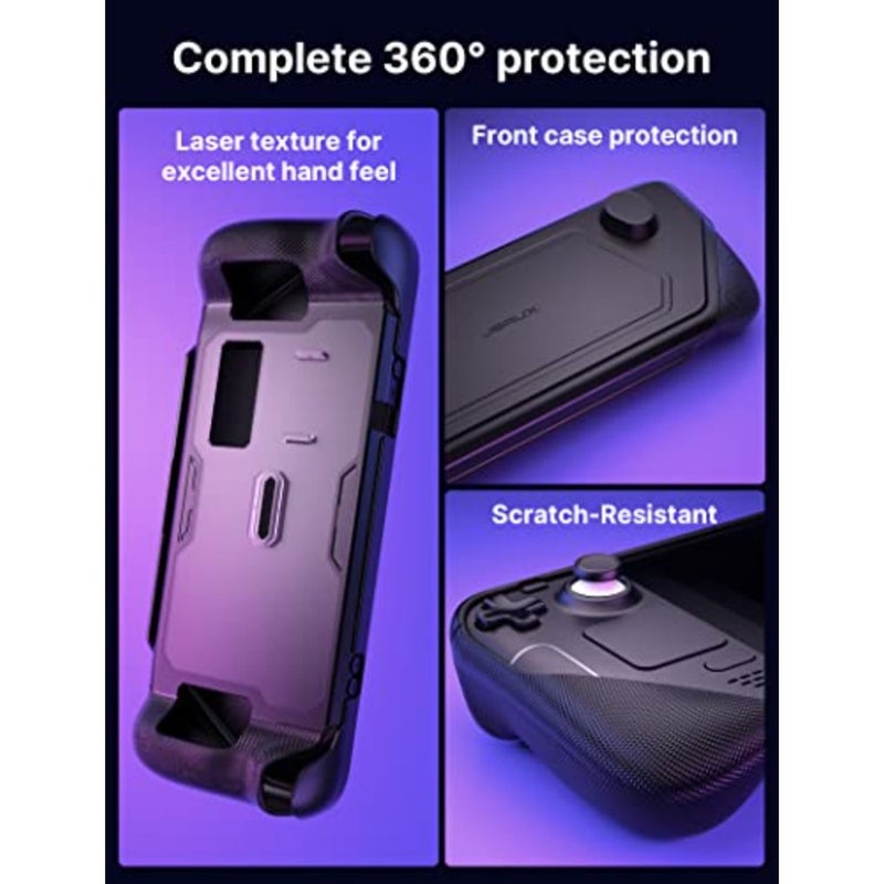 ModCase متوافق مع Steam Deck، وحالة PC0104 المعيارية مع صمام مروحة التبريد لـ Steam Deck OLED، وتشمل الملحقات حافظة واقية، وغطاء للوجه، ومروحة تبريد، ودعامة معدنية وحزام - Image 5