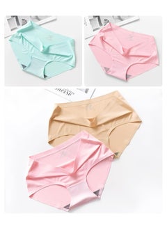 Love Bell LOVE BELL Women's 6 Pack Seamless Panty - Invisible, Soft & Smooth Fit Underwear for Ladies. (UAE/KSA, Alpha, L, Regular, Regular, Classic Plain With Flower - 6 Pcs Pack)  - Image 4