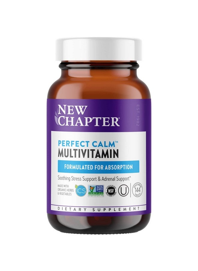 New Chapter Perfect Calm Multivitamin For Stress + Mood Support With B Vitamins + Holy + Lemon Balm + Organic Nongmo Ingredients Basil 144 Count (Pack Of 1) - Image 2