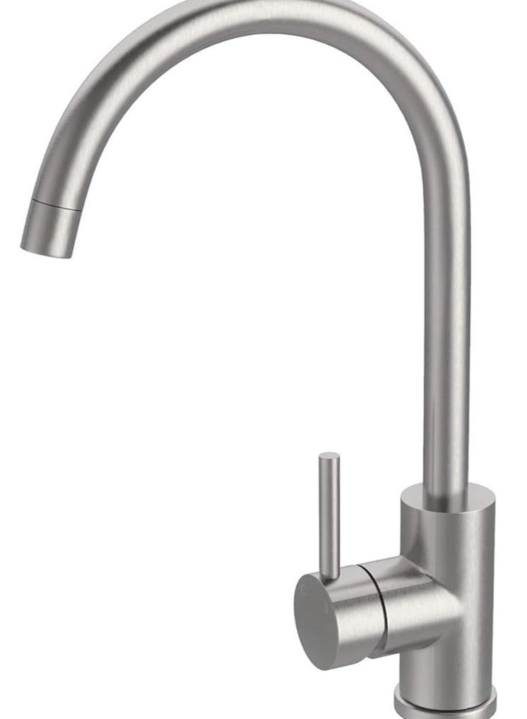 Raxoom Sink Mixer Hot and Cold Kitchen Faucet Stainless Steel Bathroom Single Lever Tap - Image 1