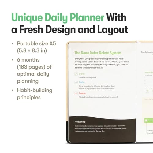 Habit Nest The Habit Nest Daily Planner,The Ultimate Undated A5 Planner. Plan each day to perfection, boost productivity, Organizer, and Habit Tracker Journal. - Image 3