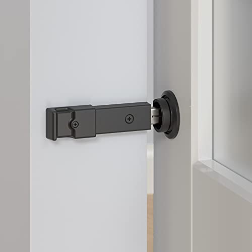 National Hardware N700-150 Barn Door Lock, 5" x 1-1/4" x 3/4", Matte Black - Image 2