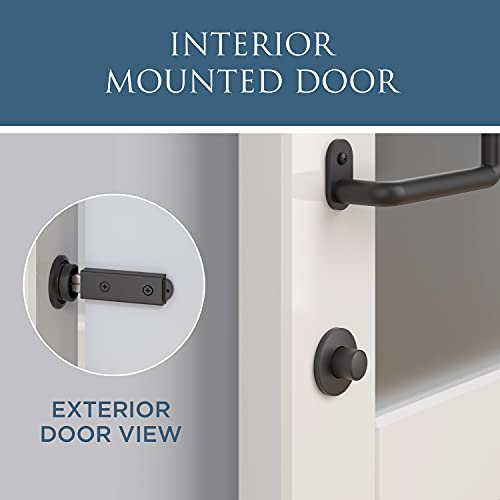 National Hardware N700-150 Barn Door Lock, 5" x 1-1/4" x 3/4", Matte Black - Image 4