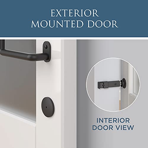 National Hardware N700-150 Barn Door Lock, 5" x 1-1/4" x 3/4", Matte Black - Image 5