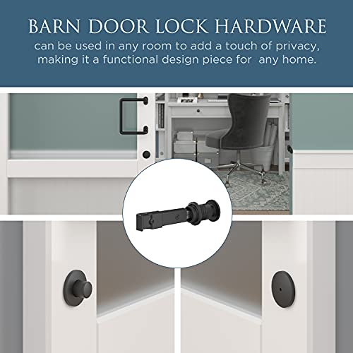 National Hardware N700-150 Barn Door Lock, 5" x 1-1/4" x 3/4", Matte Black - Image 3