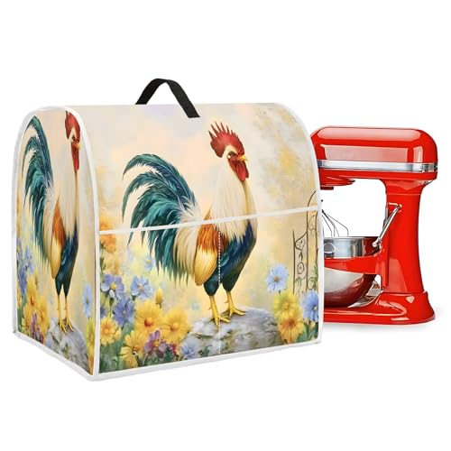 BVBOX Dust Cover Compatible with Stand MixerProtective Stand Mixer Cover with Pockets for Extra Accessories Chicken For 455 qt Mixer - Image 3