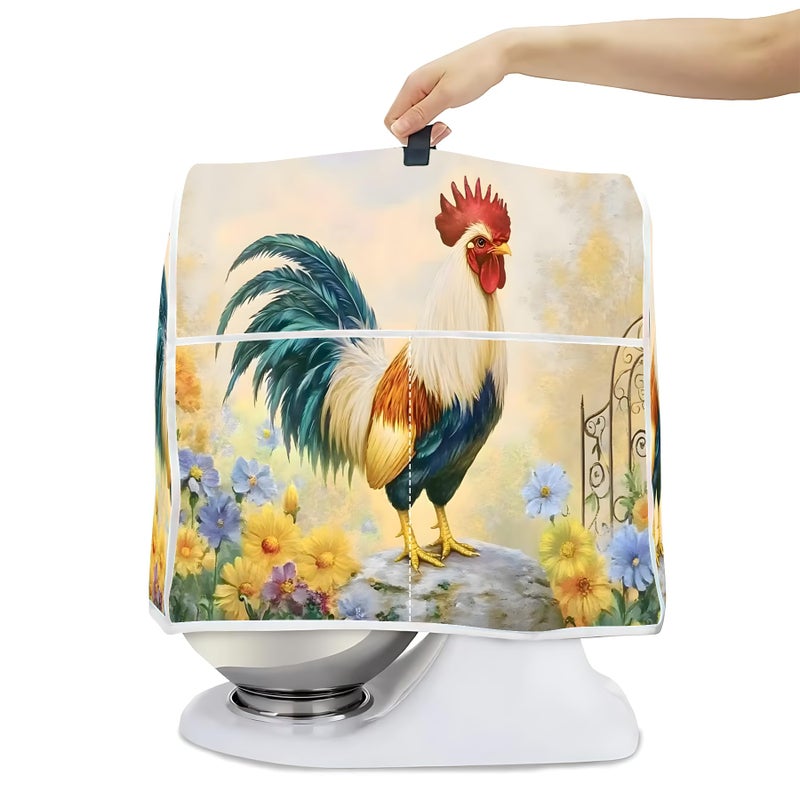 BVBOX Dust Cover Compatible with Stand MixerProtective Stand Mixer Cover with Pockets for Extra Accessories Chicken For 455 qt Mixer - Image 2