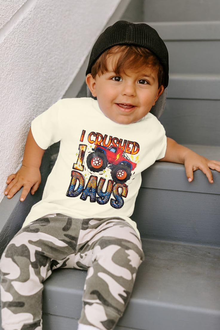 LUKYCILD Kids 100 Days of School Shirt Girl 100th Day of School Tshirt Toddler Funny Graphic Tee Top Apricot - Image 3
