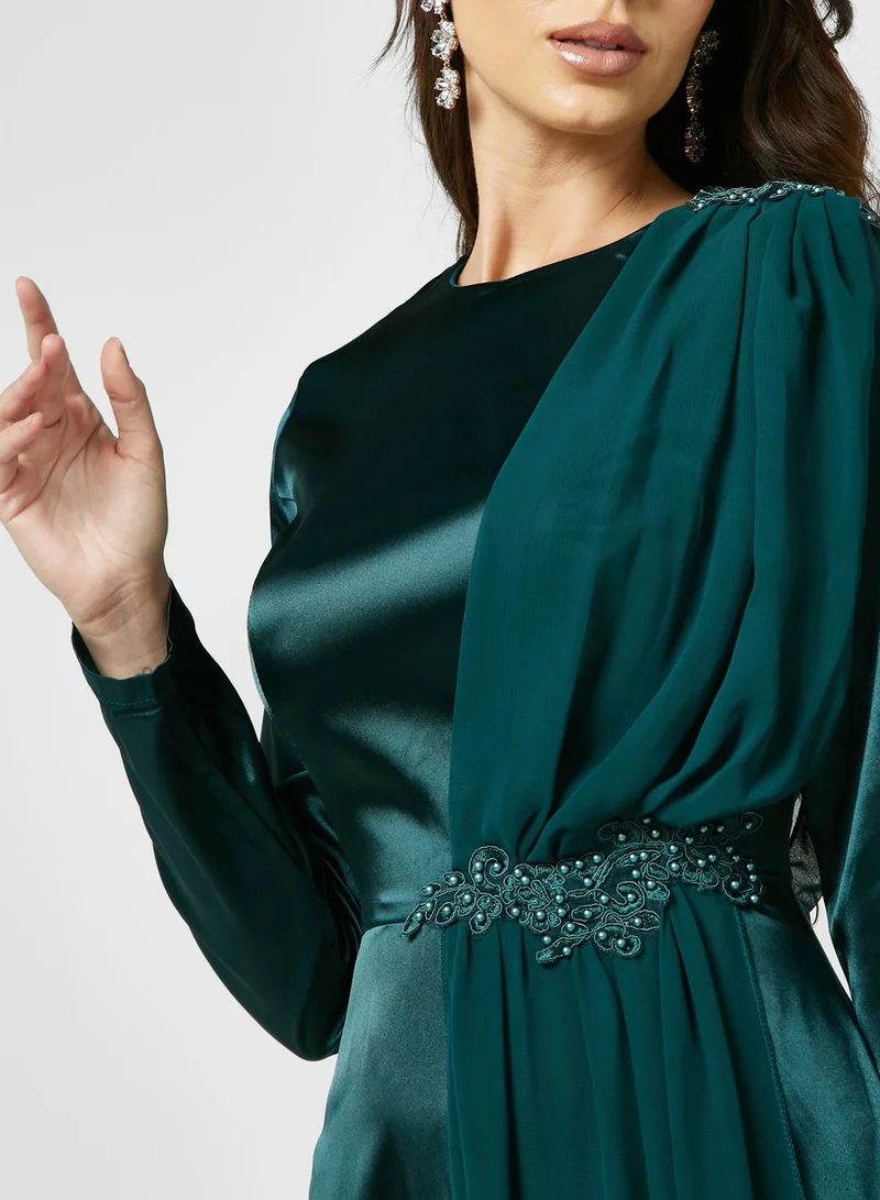 Khizana Shoulder Drape Style Dress