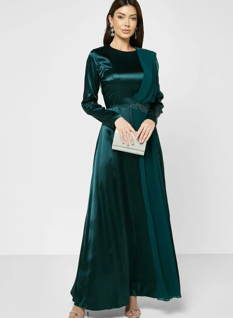 Khizana Shoulder Drape Style Dress