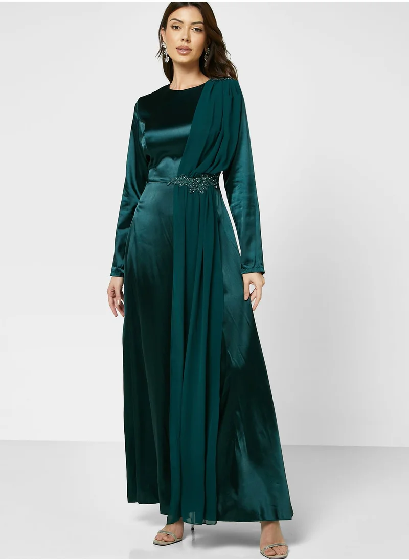 Khizana Shoulder Drape Style Dress