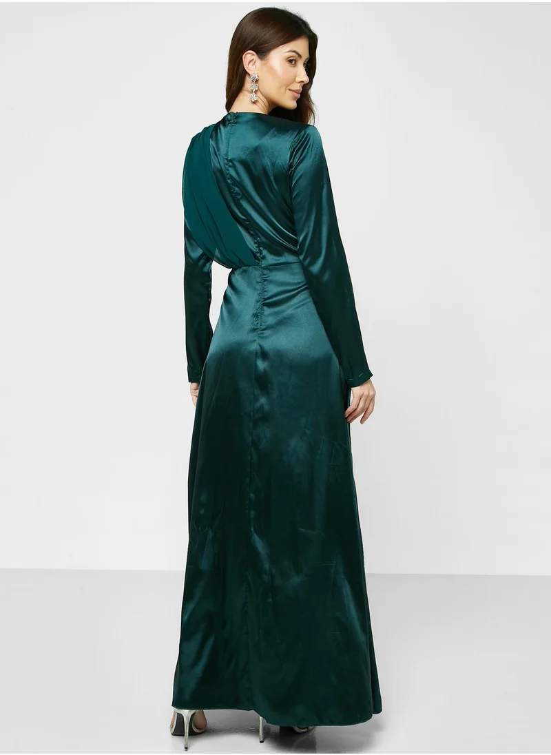 Khizana Shoulder Drape Style Dress