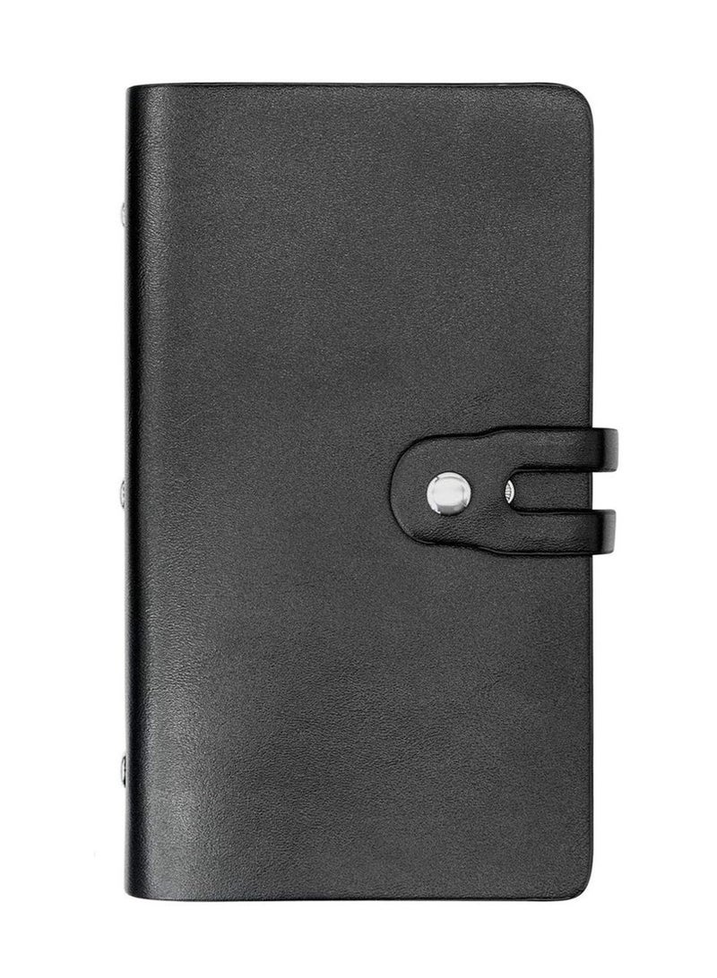 Credit Card Holder, Business Card Organizer Credit Cards Protector with 96 Card Slots RFID Blocking Business Cards Holder for Managing Your Different Cards to Prevent Loss or Damage Black - Image 2