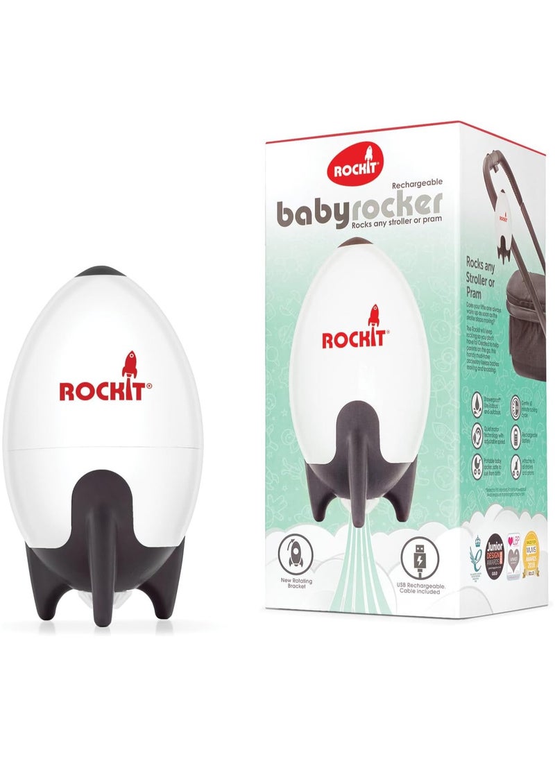 ROCKIT Portable Baby Rocker 2.0 USB Rechargeable, Portable Baby Sleep Aid Gently Rocks Any Stroller or Buggy, Adjustable Speed with 60-Minute Timer,Fits All Pushchairs & Prams to Create a Baby Bouncer - Image 1