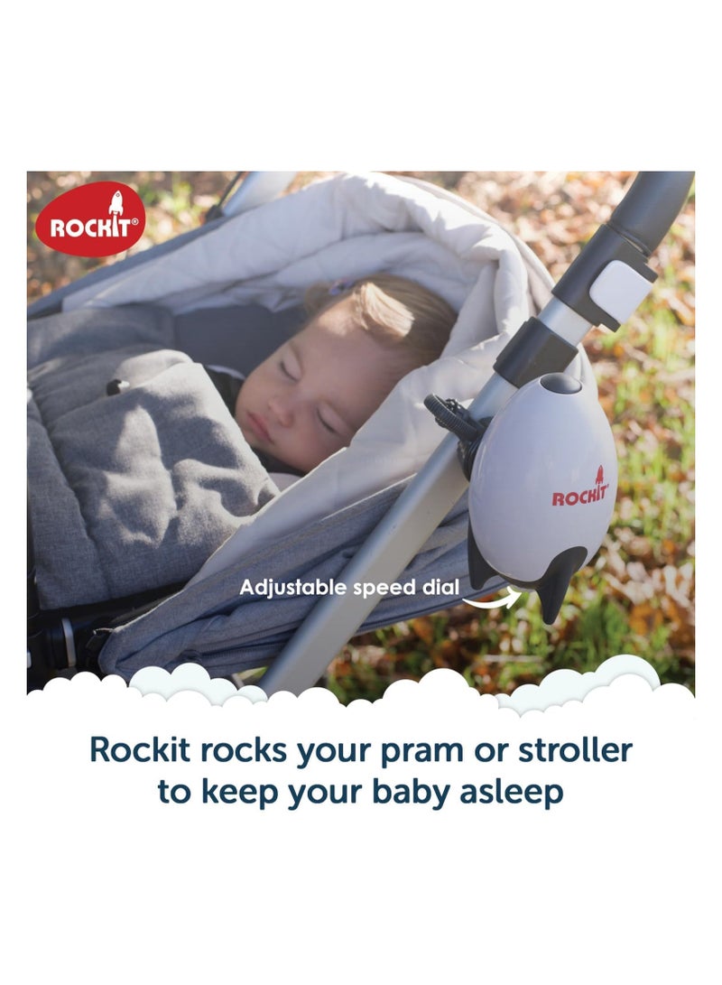 ROCKIT Portable Baby Rocker 2.0 USB Rechargeable, Portable Baby Sleep Aid Gently Rocks Any Stroller or Buggy, Adjustable Speed with 60-Minute Timer,Fits All Pushchairs & Prams to Create a Baby Bouncer - Image 2