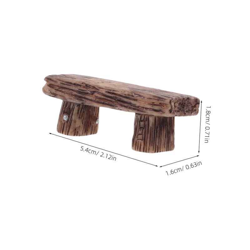 Vintage Resin Dollhouse Chairs Set of 4 Miniature Stools with Lifelike Texture - Image 3