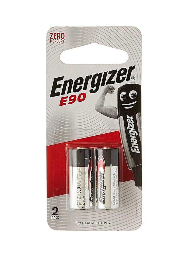 Energizer Max Alkaline Batteries Pack of 2 Silver/Black - Image 1