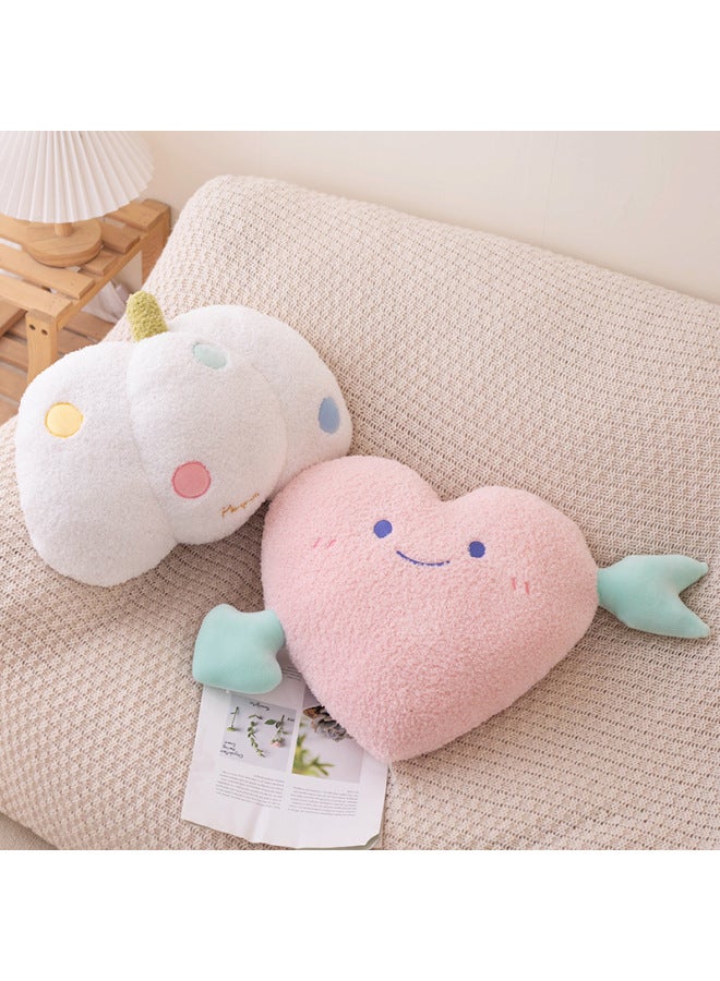Cute Cloud Pillow Special-shaped Sofa Donut Pillow Living Room Bedroom Back Cushion Bay Window Bedside Pillow Girl-Specifications:Pumpkin-45cm-Color:40-50cm - Image 4