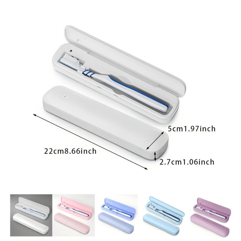 Portable White UVC Toothbrush Cleaner Box Automatic Ultraviolet Sanitizer Travel Home Protection Case - Image 5