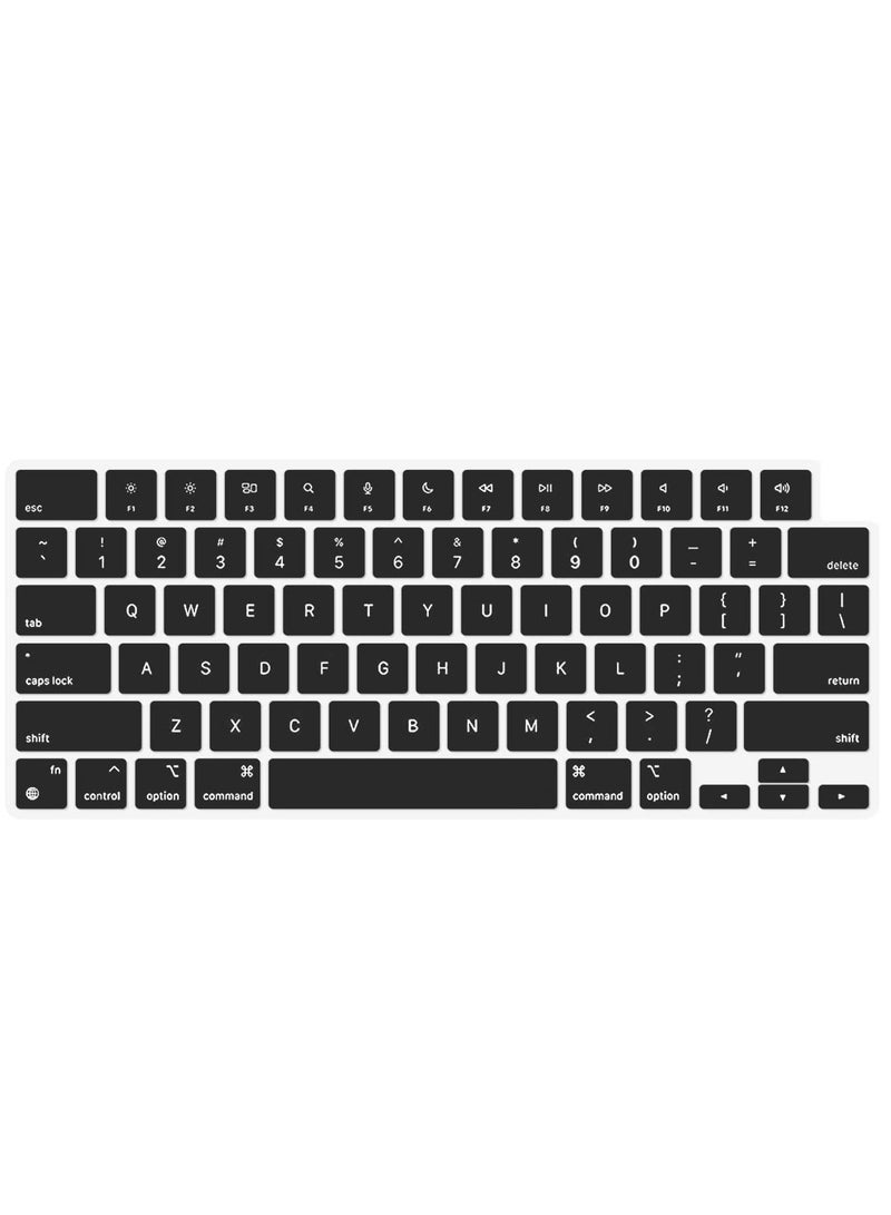 Keyboard Cover Skin for MacBook Air 13.6 inch 15 inch 2023 2022 M2 Chip A2681 A2941 Ultra Keyboard Protector U.S Enter for 2022 2023 MacBook Air 13.6'' 15'' M2 Accessory Black - Image 1
