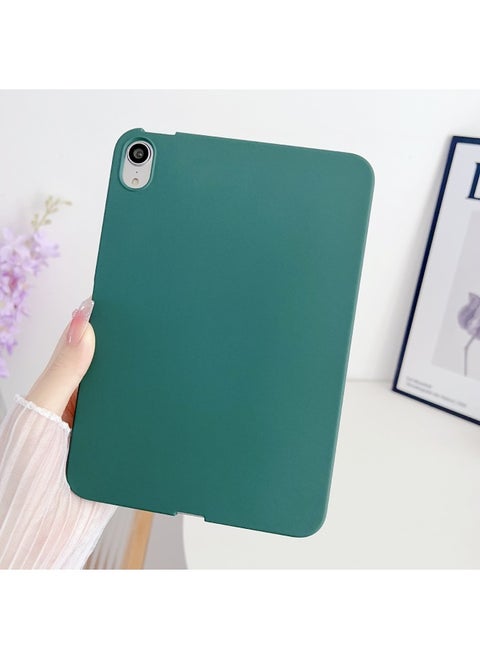 Applicable IPad Air5 Protective Case 7/8/9 Generation 10.2 Skin-friendly Feel Mini6 Simple TPU All-inclusive Tablet Case-Color:Dark Green-Applicable Model:iPad Mini1/2/3/4/5