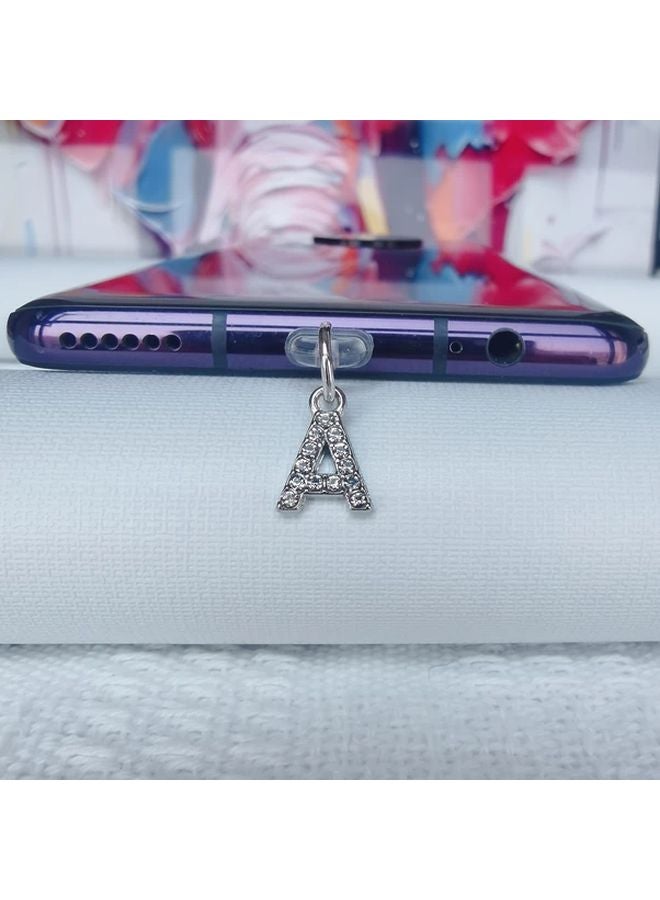 Diamond Letter B Phone Dust Plug For Android Interface Ideal Gift - Image 5