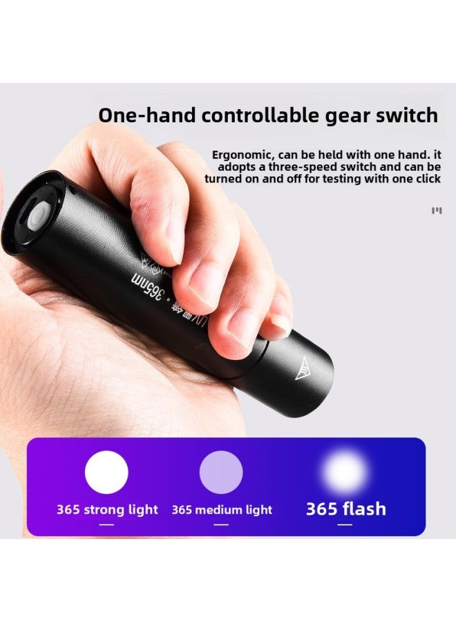 Professional UV Ultraviolet Money Detector Lamp Purple Light Fluorescent Agent Antique Identification Purple Light Mold Detection Special Detection Lamp-Product Specifications:S7 Purple Light*365nm With Transparent Lens (aluminum Alloy Model) - Image 4