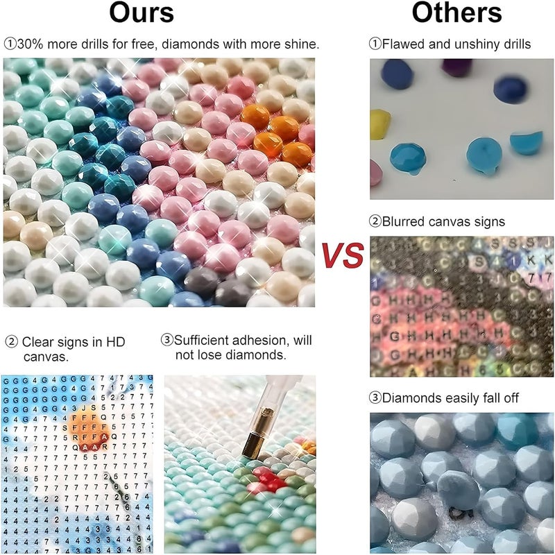 AIBOERL Diamond Painting Kits for Adults -Books DIY 5D Diamond Art Kits Full Drill Diamond Dots Paintings with Diamonds Gem Art and Crafts Home Decor ã€13.78x13.78inchã€‘ - Image 5