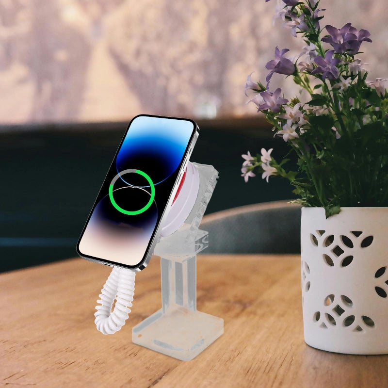 Anti Theft Desktop Phone Stand With Acrylic Security Chain For Retail Use - Image 5