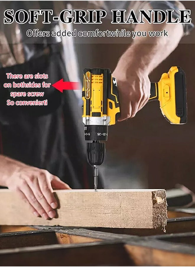 DEWALT 21V600W high power electric drill tool set dual speed lithium battery with two batteries and charger 24 accessories set suitable for home repair furniture car installation  - Image 2