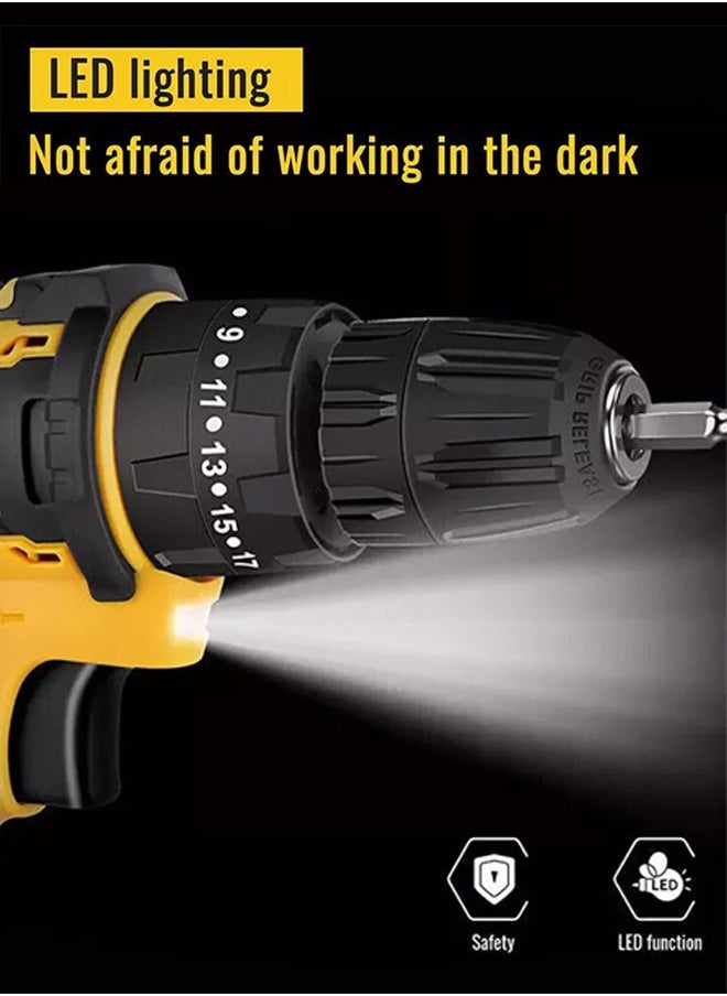 DEWALT 21V600W high power electric drill tool set dual speed lithium battery with two batteries and charger 24 accessories set suitable for home repair furniture car installation  - Image 4