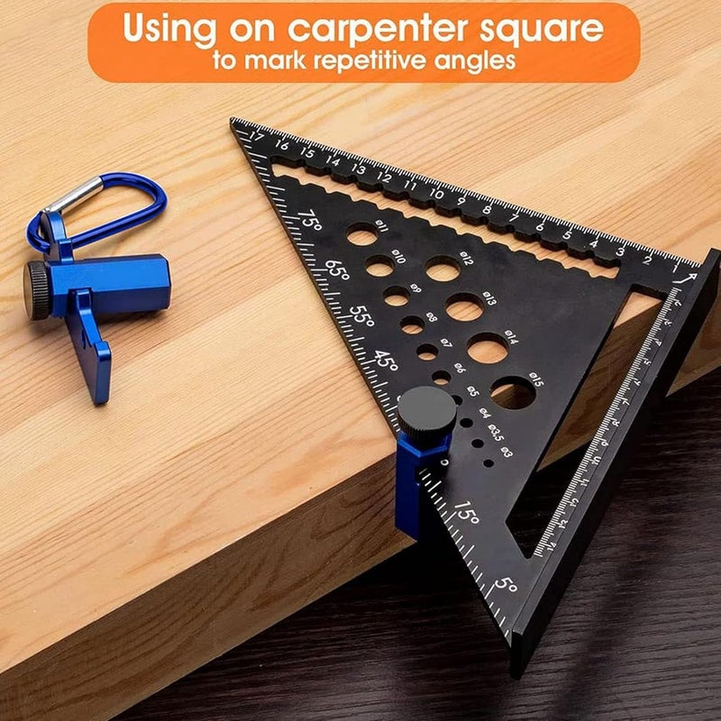 Stair Gauge Aluminum Alloy Hex Framing Square Attachment, Lightweight and Durable - Precise Measurement, Secure Grip, Ideal for Staircase Beam and Joist Layout - Image 3