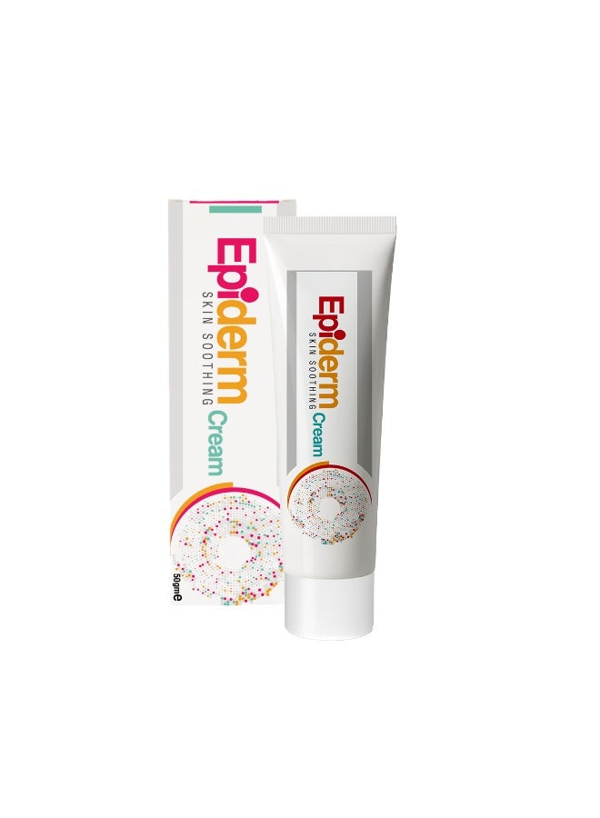 Epiderm Skin Soothing Cream Intensive Moisturizing Cream for Dry Sensitive and Irritated Skin with Chamomile Panthenol Glycerin Olive Oil Sunflower Oil Beeswax Zinc Oxide Deep Hydration Skin Barrier Repair Nourishing Face and Body Cream 50g