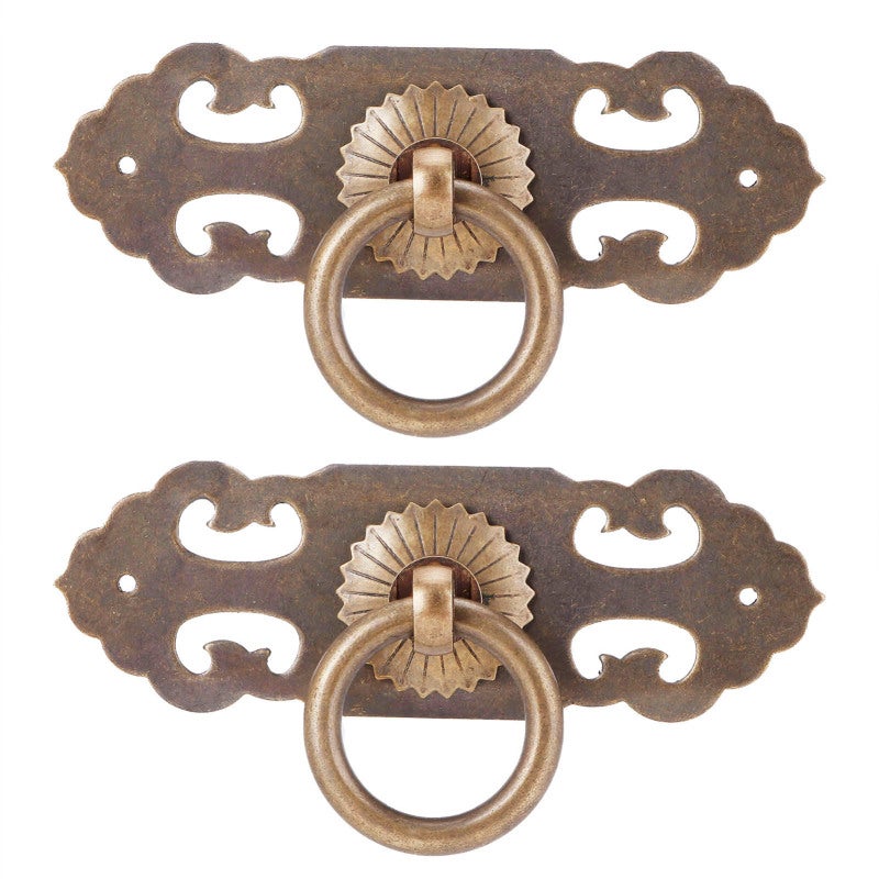 Bronze Cabinet Handle: High-Quality Copper Material, Wear-Resistant, Rust-Proof - Easy To Install, Complete Accessories - Retro Cabinet Pull for Home Kitchen Furniture Cabinets & Drawers - Image 2
