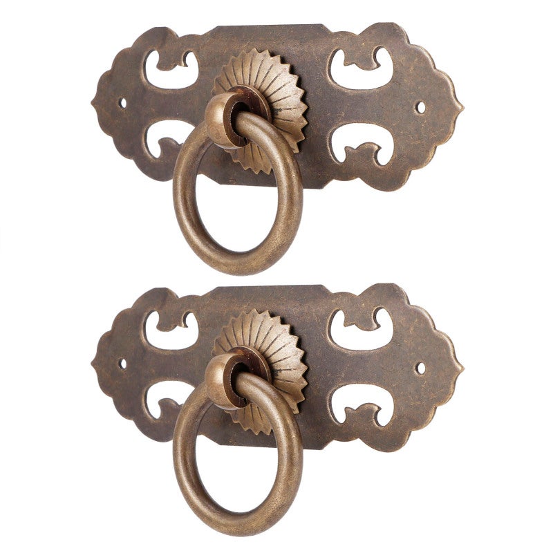 Bronze Cabinet Handle: High-Quality Copper Material, Wear-Resistant, Rust-Proof - Easy To Install, Complete Accessories - Retro Cabinet Pull for Home Kitchen Furniture Cabinets & Drawers - Image 3