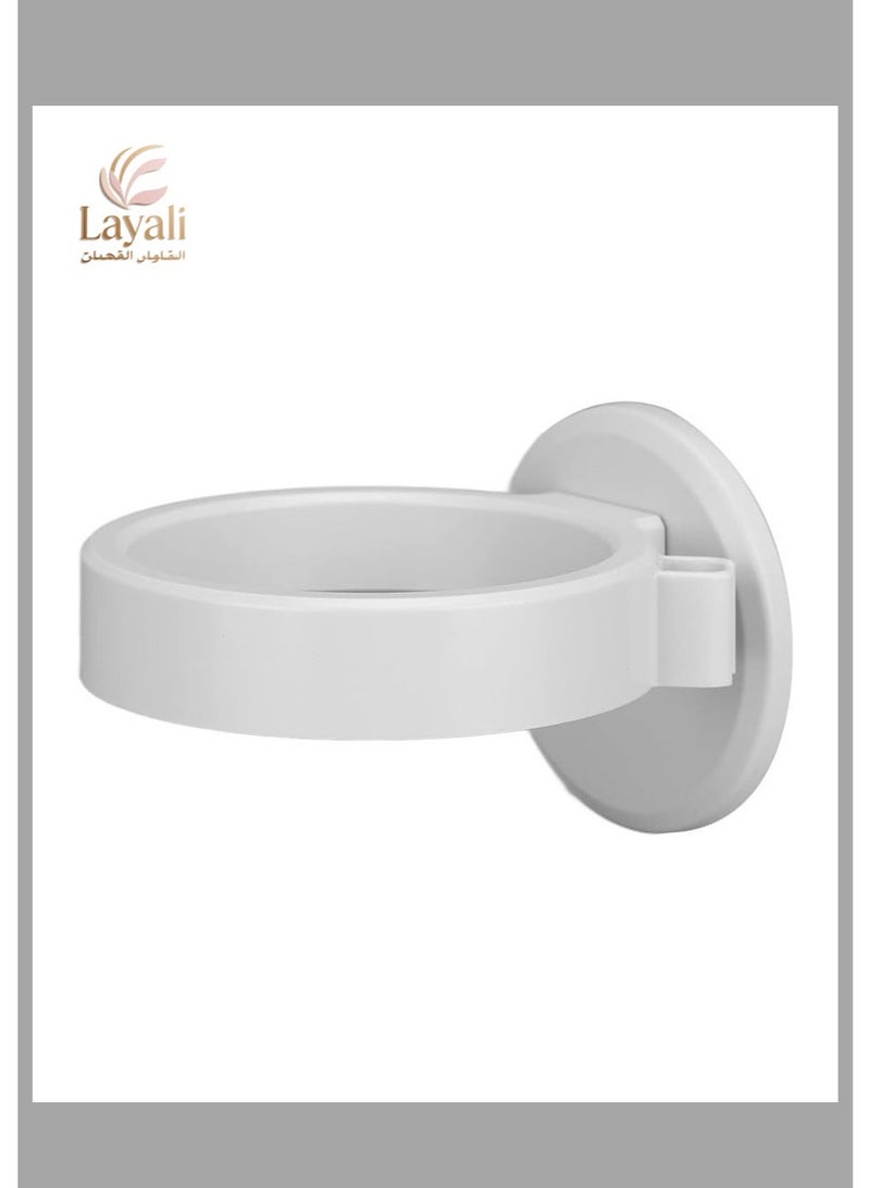 Layali Self Adhesive Hair Dryer Holder with Stand Compatible Wall Mounted Store Plug - Image 1