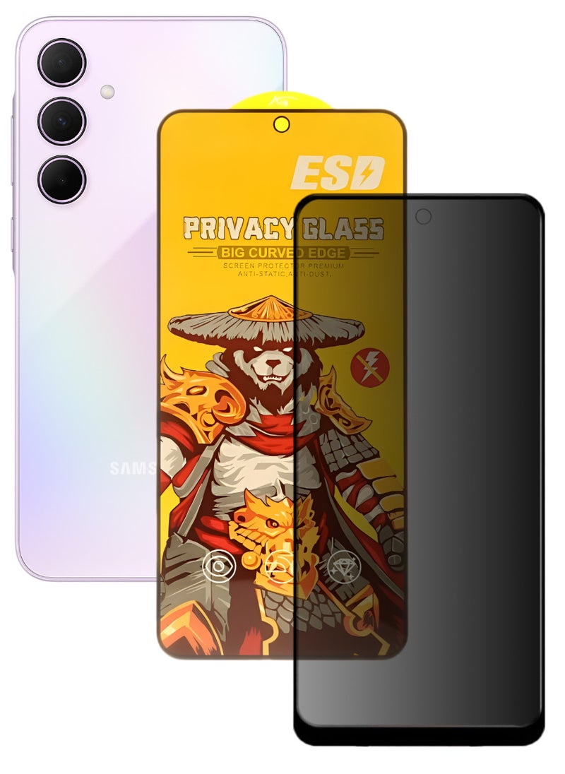 ESD Tempered Dustproof Privacy Glass Screen Protector Compatible For Samsung Galaxy A35 5G - Image 1