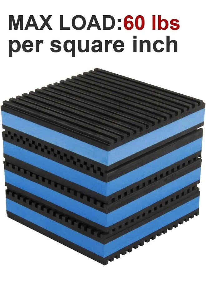LBG Products Rubber Anti-Vibration Isolator Pads, Heavy Duty Blue EVA Pad for Air Conditioner, Compressors, HVAC, Treadmills etc  - Image 5