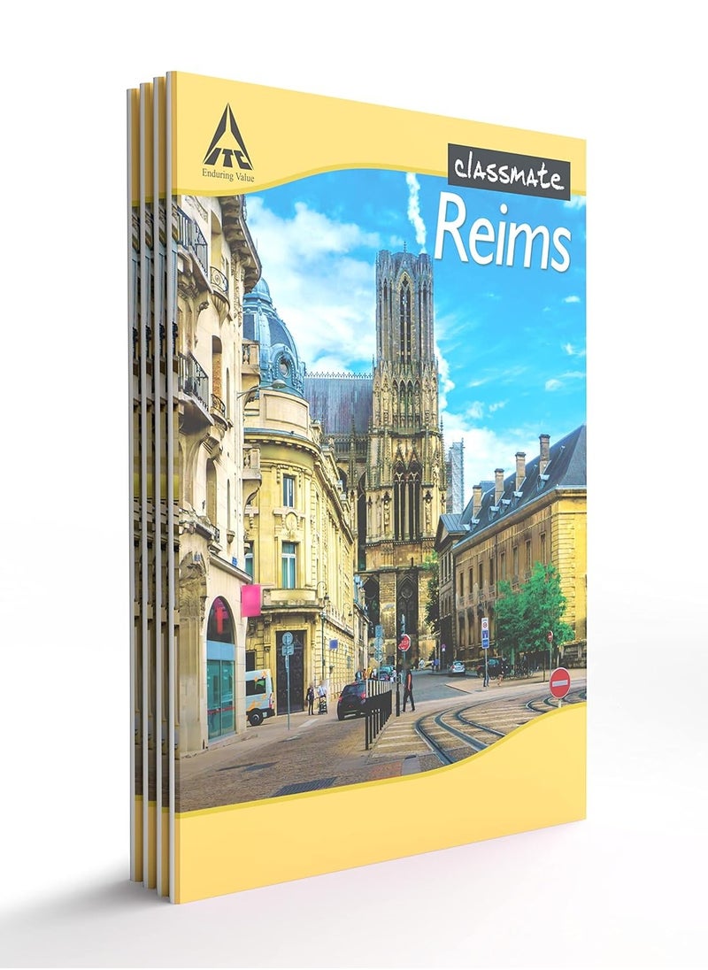 classmate Classmate Notebook - Single Line, 120 Pages, 240 mm x 180 mm - Pack Of 4 [Cover page design might vary]  - Image 1