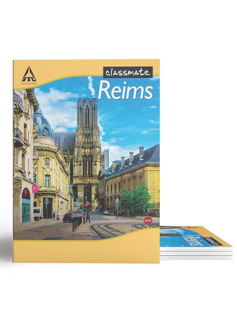 classmate Classmate Notebook - Single Line, 120 Pages, 240 mm x 180 mm - Pack Of 4 [Cover page design might vary]  - Image 2