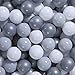 GOGOSO Ball Pit Balls for Toddler Baby Plastic Playballs Kids Soft Pastel Pelotas NonToxic BPAFree GrayPearl Gary White 100 Balls - Image 4