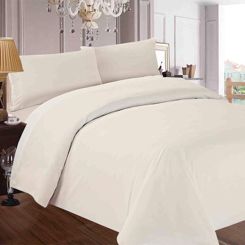 KEDARA CLOTH 1800 TC Micro Razai Double Bed King Size Feel King Size Quilt Cover for Double Bed with ZipperDuvet CoverComforter CoverRazai CoverDohars 102x110 InchIvory Solid - Image 2
