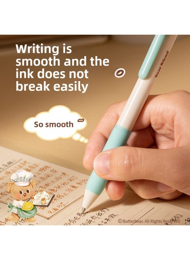 Deli Butter Bear Joint Gel Pen Student Stationery Zhen Shun Slip Ink Press High Color Value Cute-Color:Hy004 [butter Bear Cute Pen] Pink 1 Piece  - Image 5