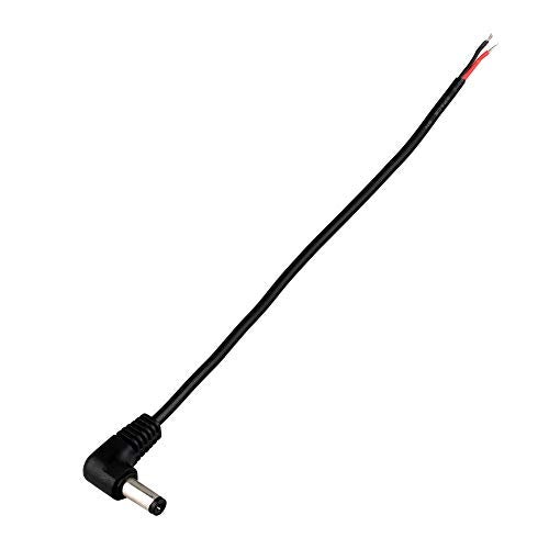 BQLZR 5.5mm x 2.1mm DC Power Right Angle Adapter Cable Cord Male Plug Jack Connector for CCTV Camera Pack of 10 - Image 3