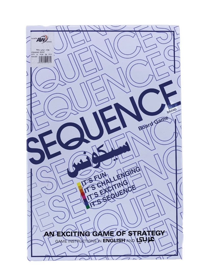 SEQUENCE The original Sequence game, large size, with a folding board, cards and chips from Jacks - an entertaining group game  - Image 2